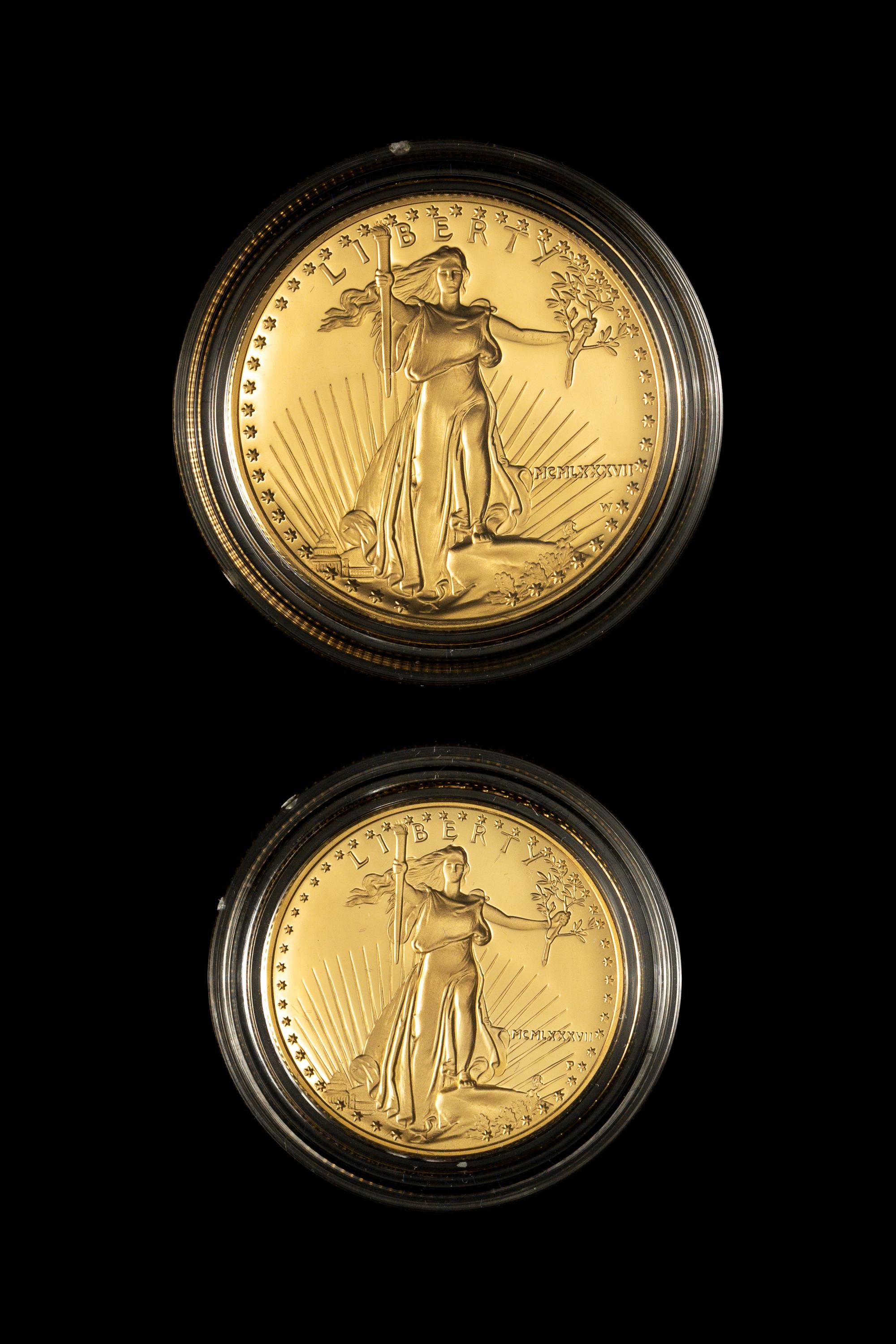 A United States 1987 Gold Eagle Two Proof Set