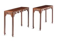 A Pair of Chinese Sandalwood Lute Tables