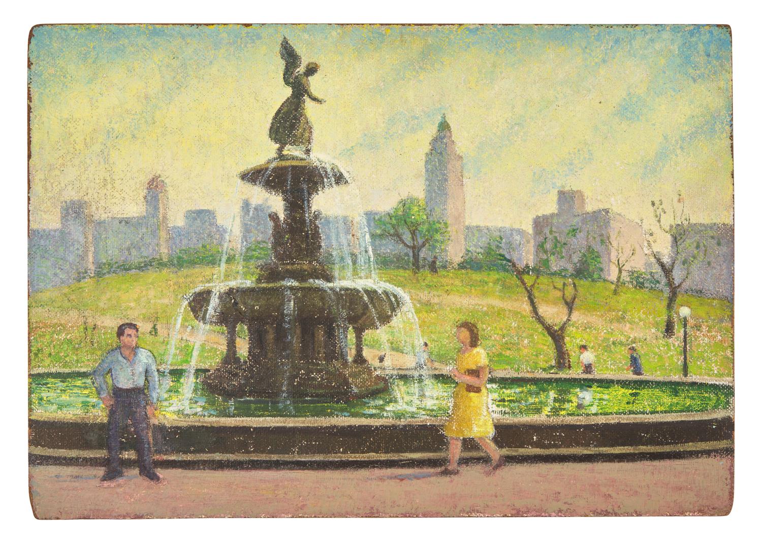 By the Fountain, Central Park , 1945-1946