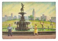 By the Fountain, Central Park , 1945-1946