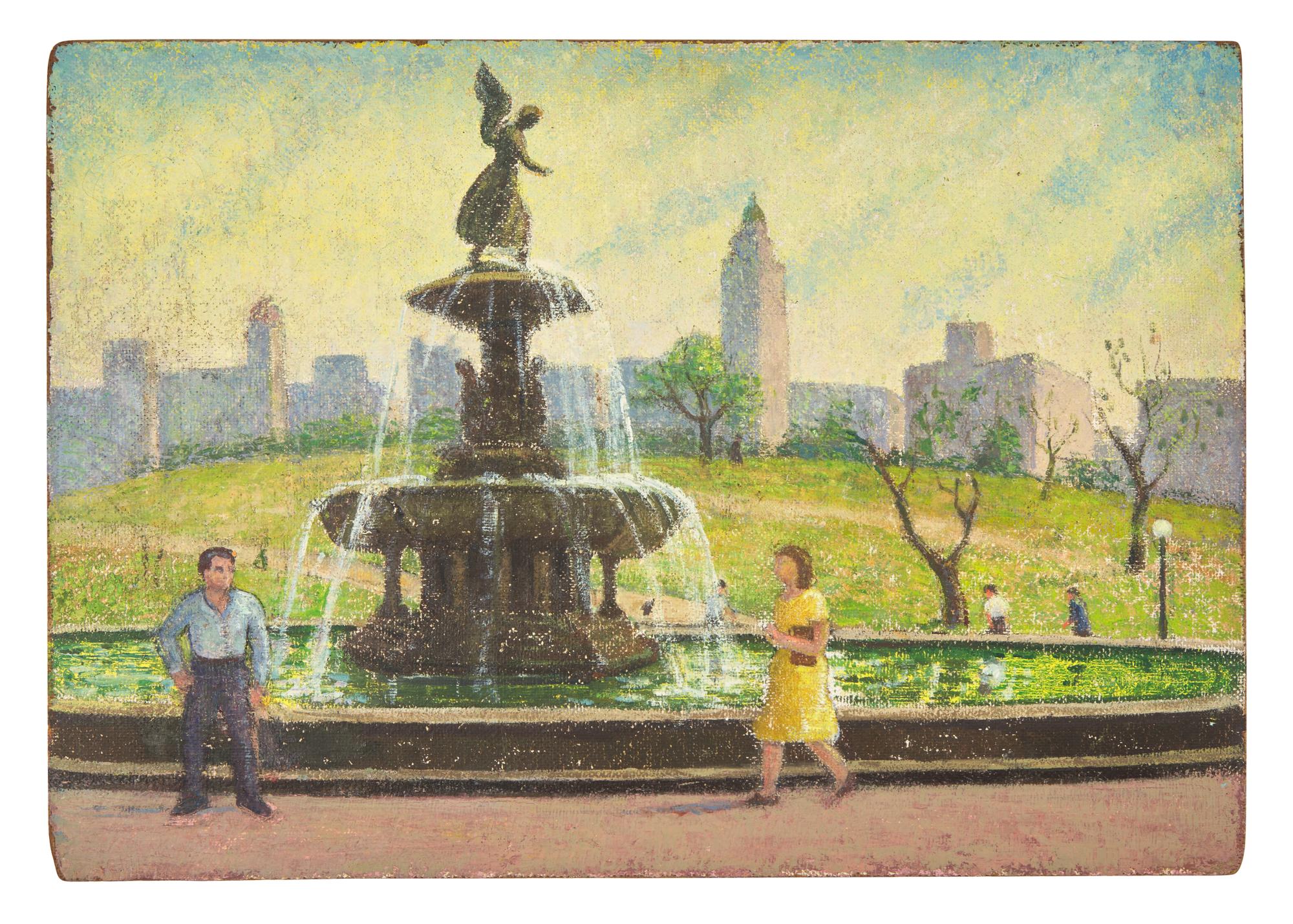By the Fountain, Central Park , 1945-1946
