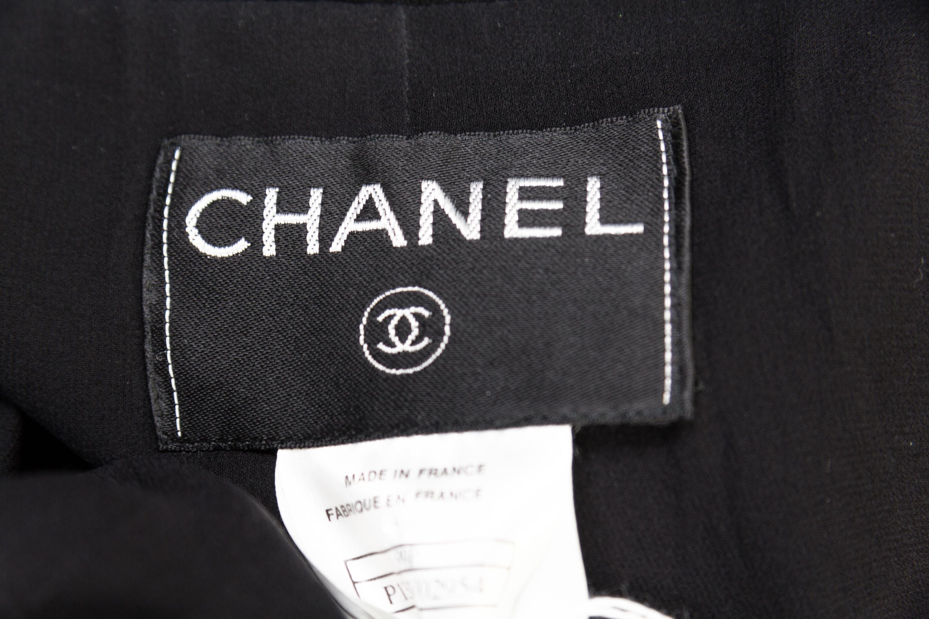 A Chanel Black Wool Jacket, Size 36.