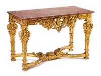 A French Neoclassical Style Giltwood Console Table