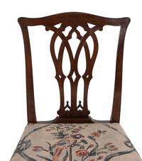 An Assembled Set of Ten George III Style Mahogany Dining Chairs