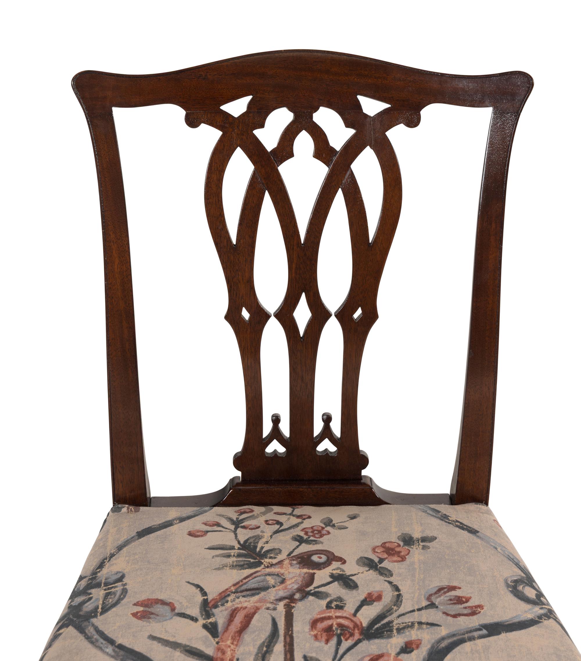 An Assembled Set of Ten George III Style Mahogany Dining Chairs