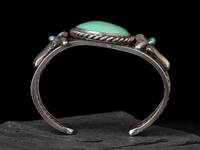 Silver and Turquoise Steer Cuff Bracelet