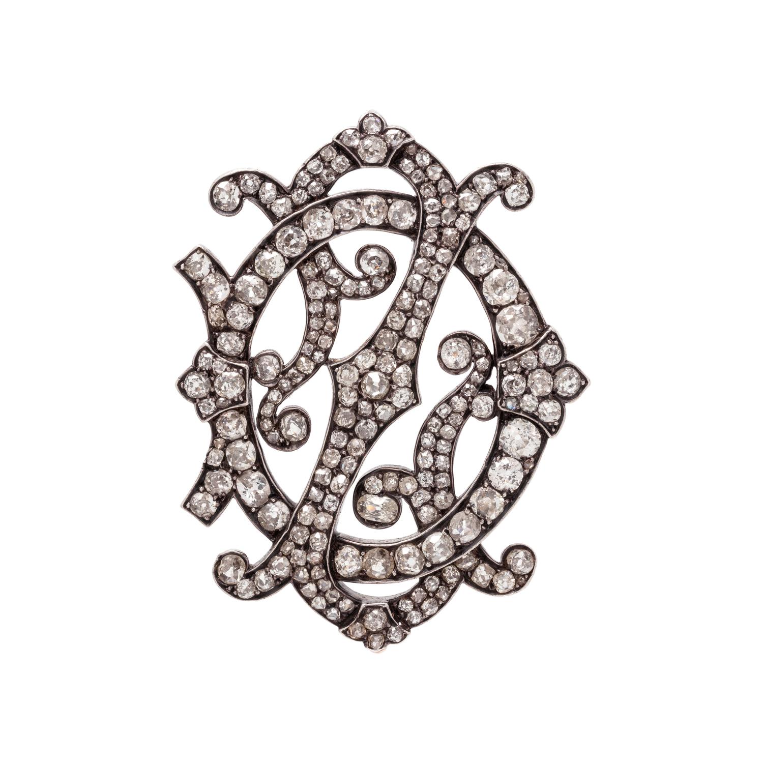ANTIQUE, DIAMOND BROOCH