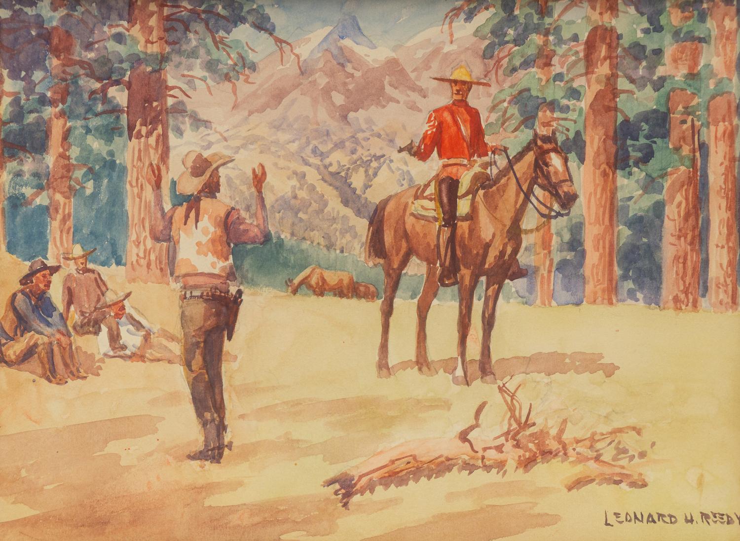 Two Works: Arrest of the Outlaw and At the Roundup