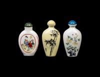Three Chinese Porcelain Snuff Bottles