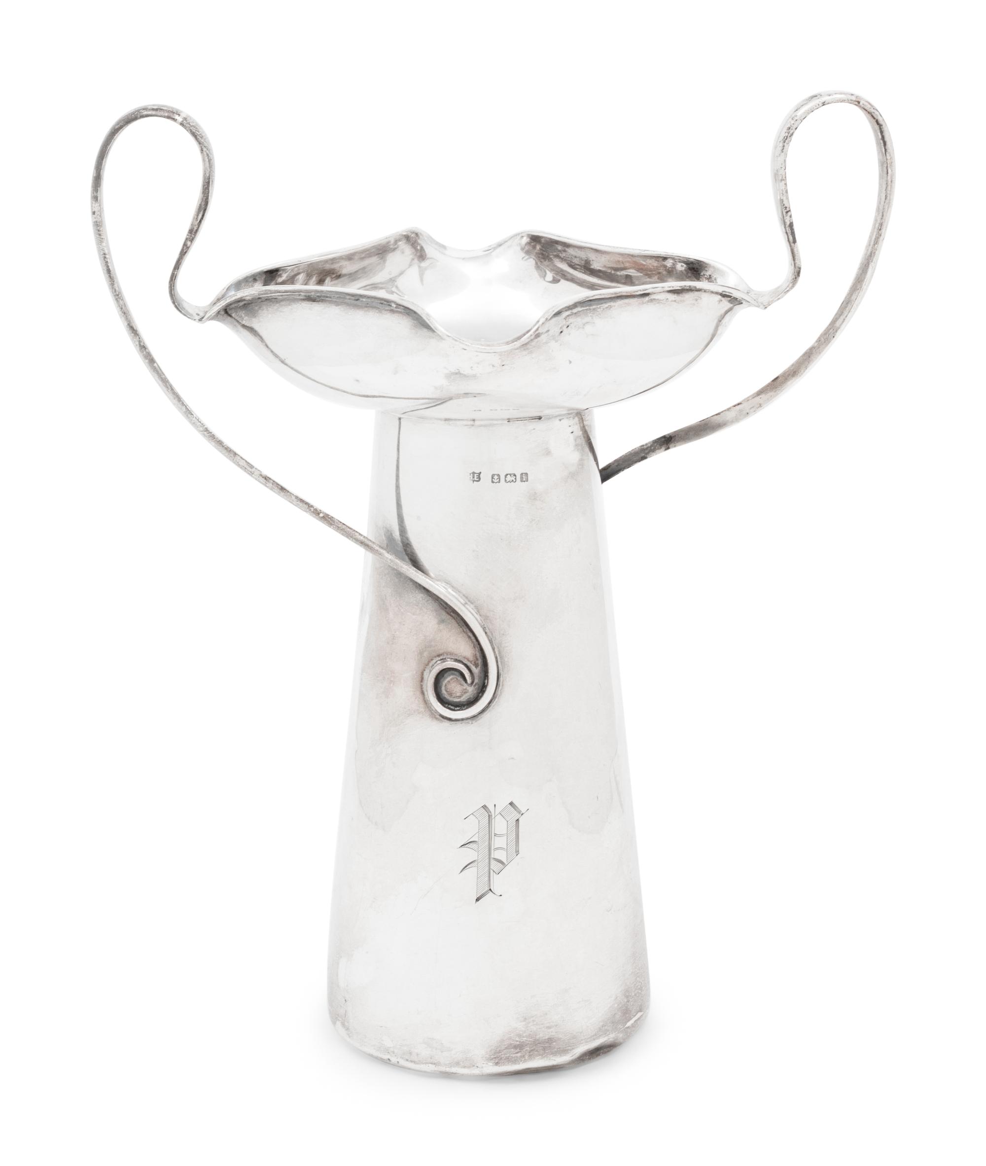 An English Silver Vase