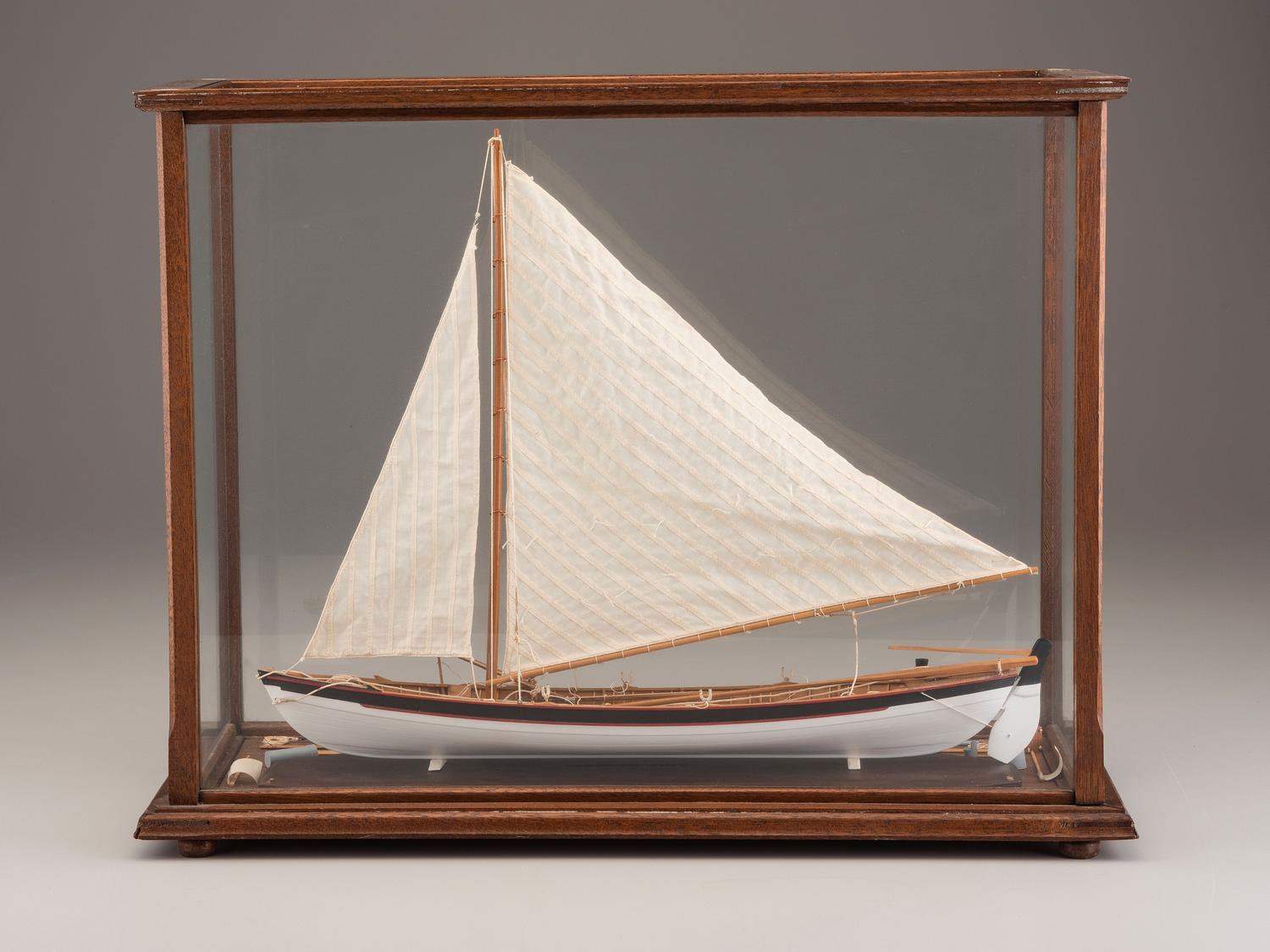 A Painted Wood Model of a Whaling Ship