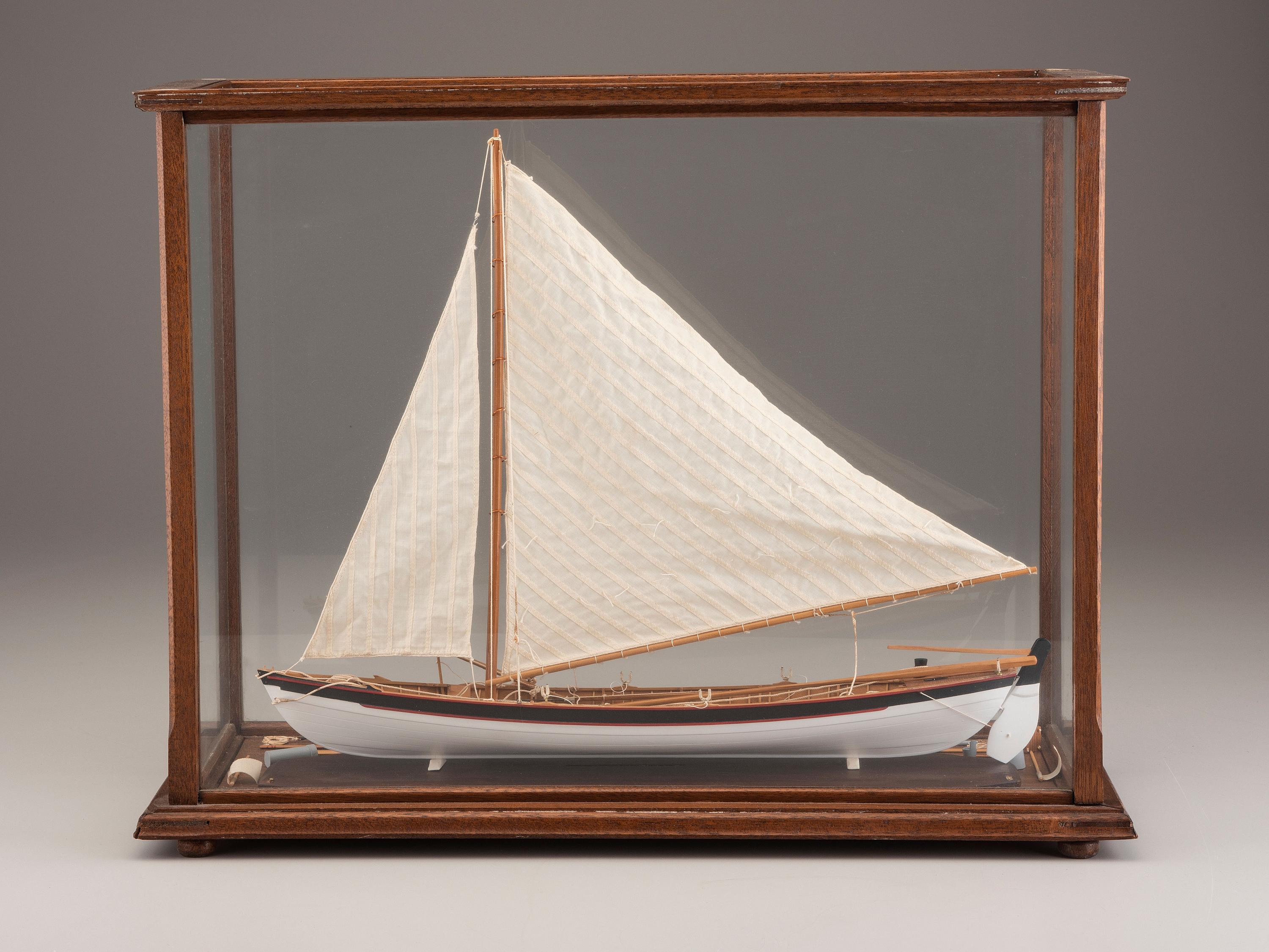 A Painted Wood Model of a Whaling Ship