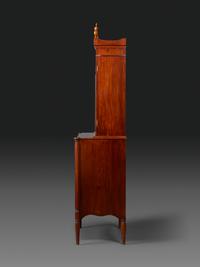 A Federal Mahogany and Figured Maple Secretary Bookcase