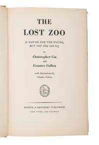 [POETRY]. CULLEN, Countee (1903-1946). SEBREE, Charles (1914-1985), illustrator. The Lost Zoo: The Animals That Missed the Ark . New York and London: Harper & Brothers, 1940.