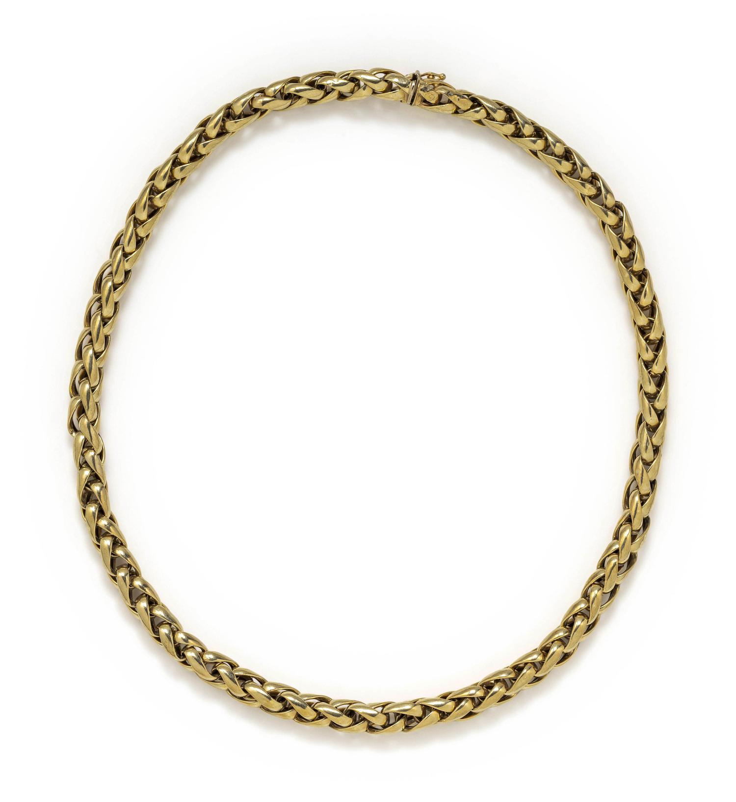 YELLOW GOLD WHEAT LINK CHAIN