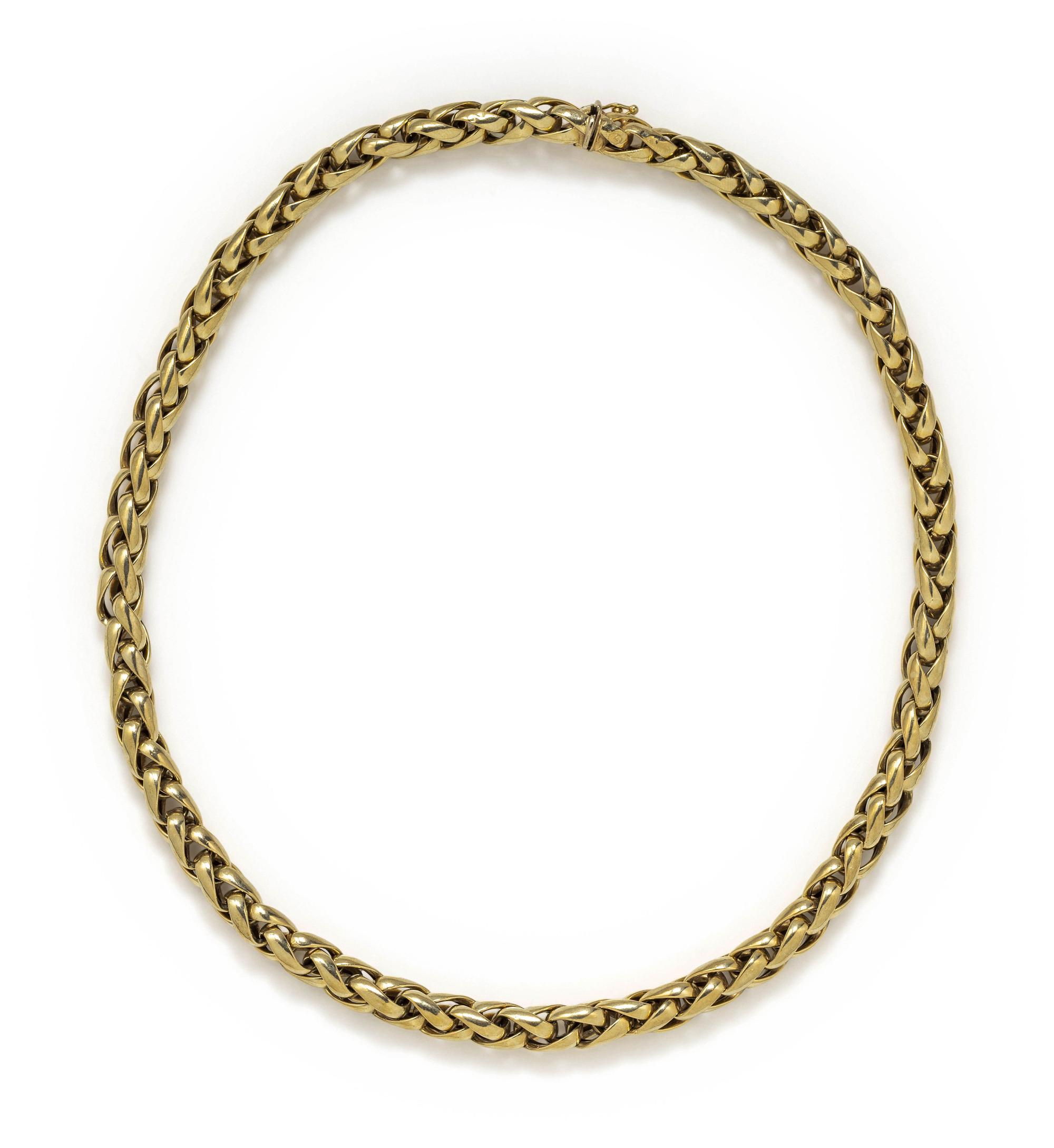 YELLOW GOLD WHEAT LINK CHAIN