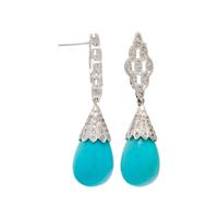 TURQUOISE AND DIAMOND EARRINGS