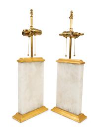 A Pair of Onyx Base Table Lamps by Visual Comfort — 20TH CENTURY