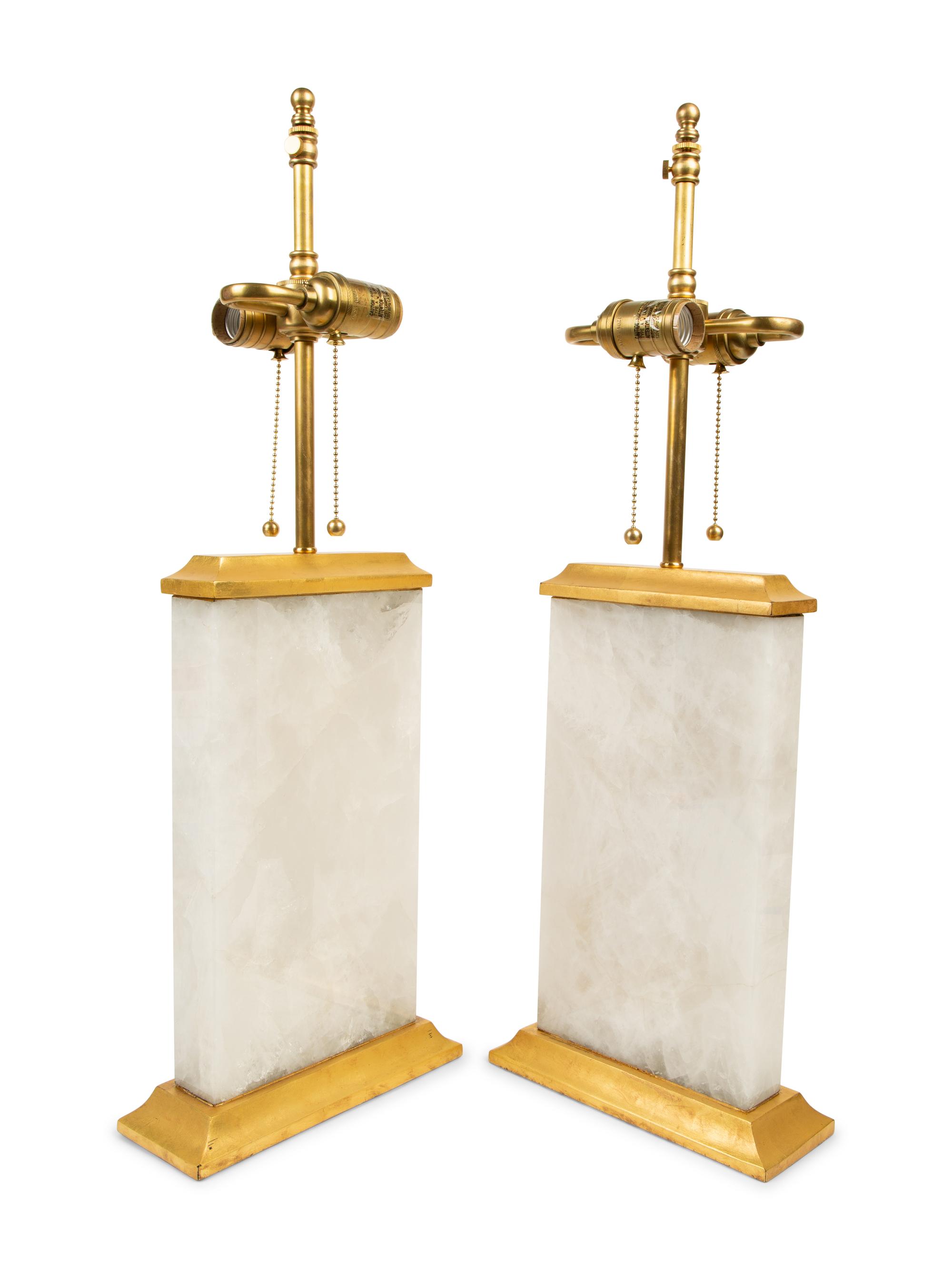 A Pair of Onyx Base Table Lamps by Visual Comfort — 20TH CENTURY