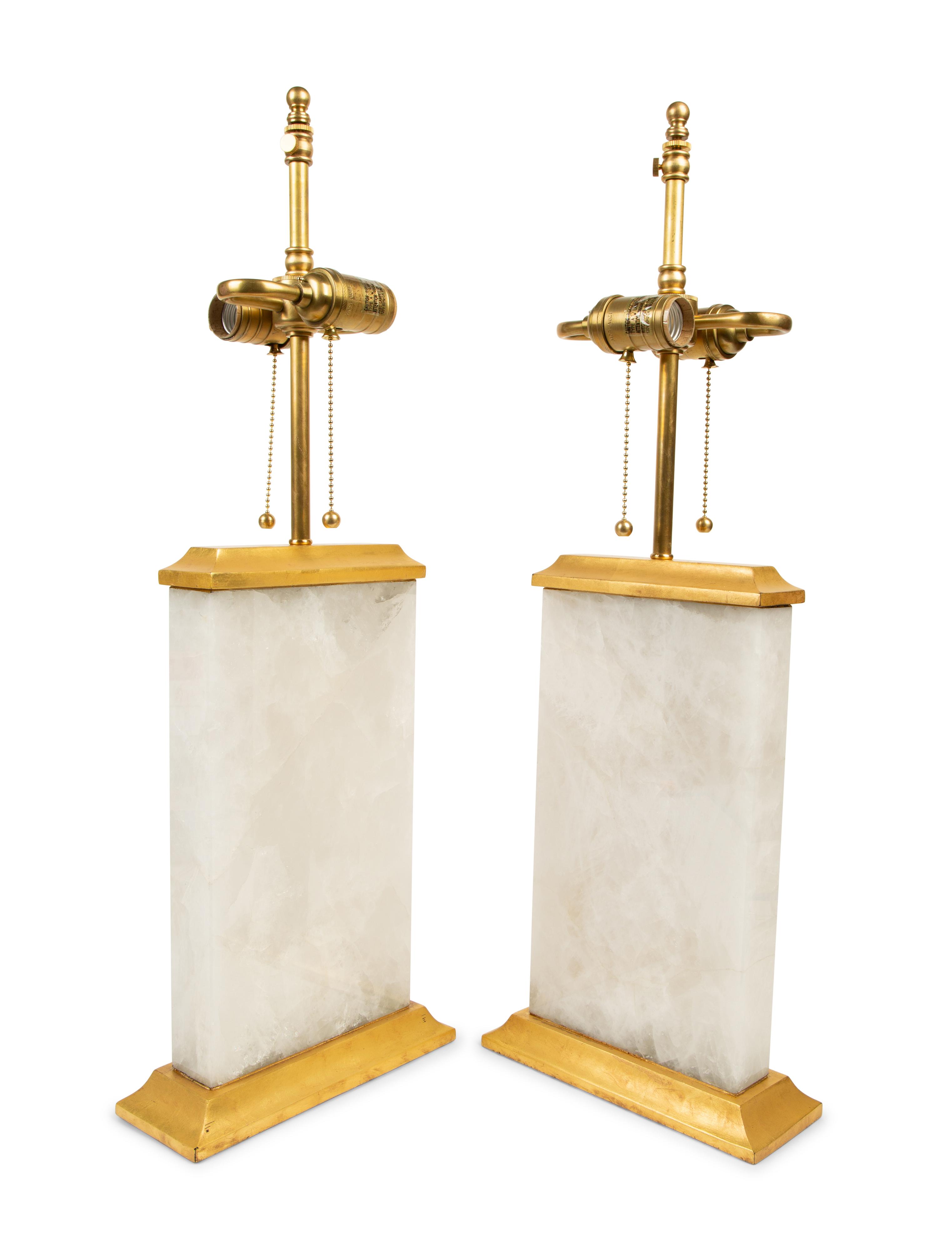 A Pair of Onyx Base Table Lamps by Visual Comfort — 20TH CENTURY