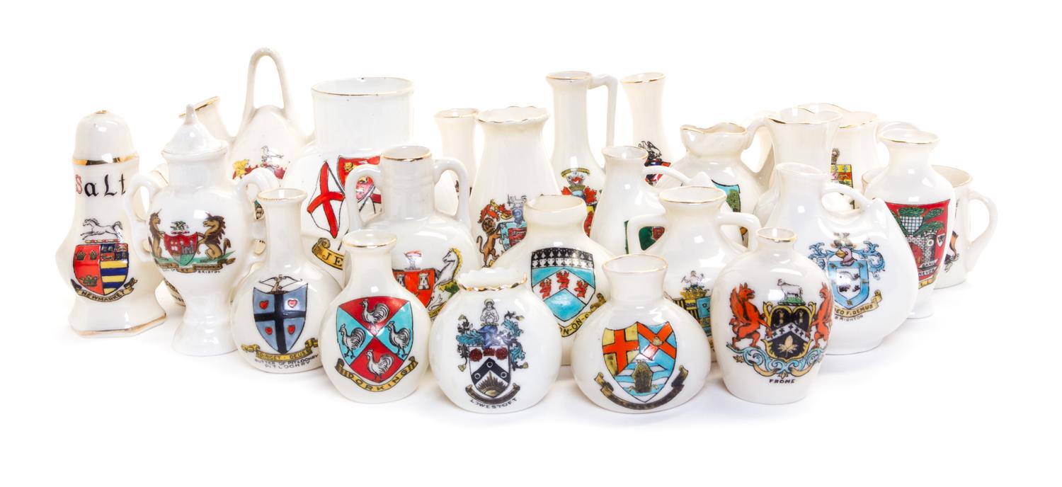 A Collection of English Souvenir Articles Height of tallest 3 3/4 inches.