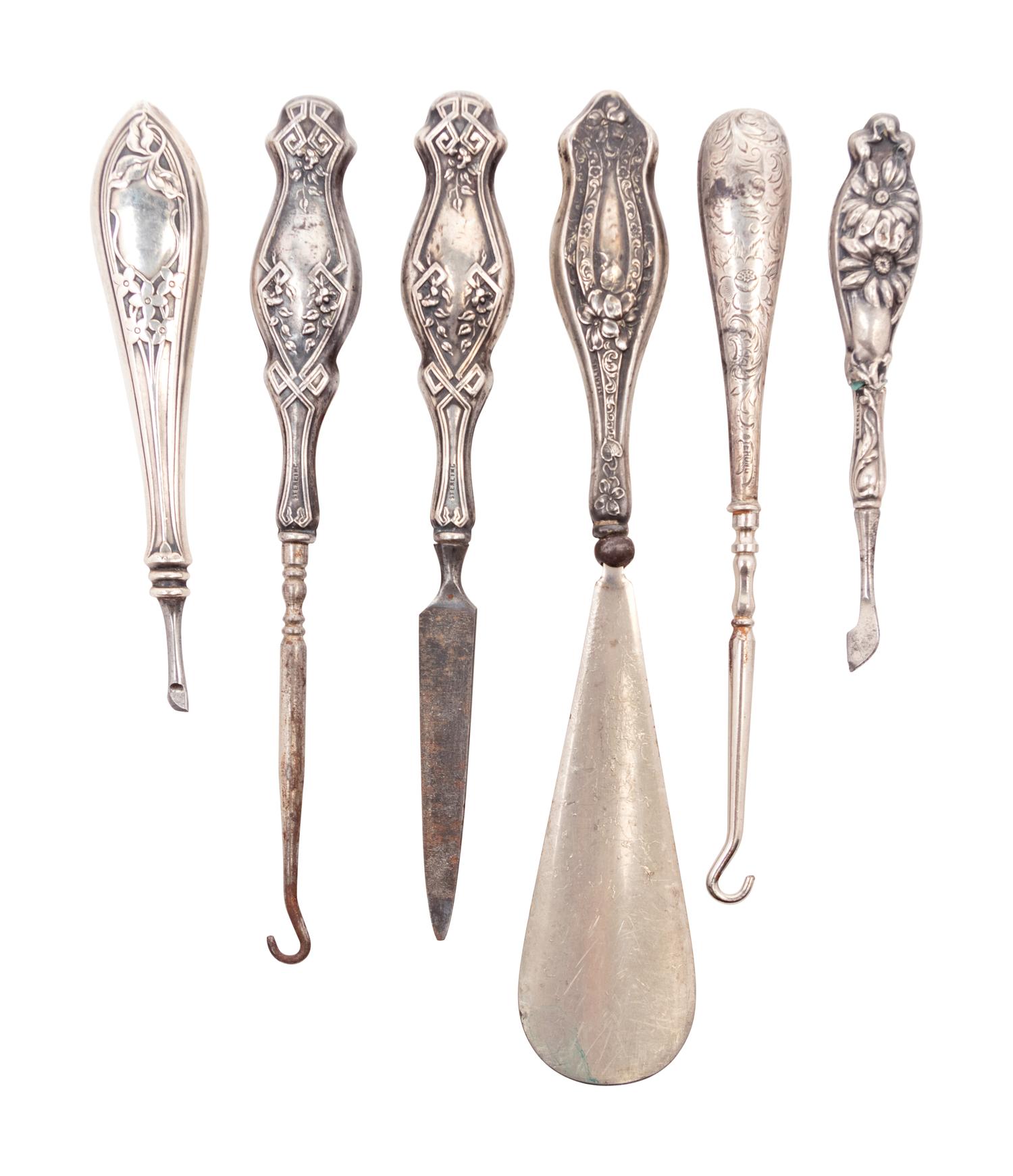 A Group of Sixteen American and Mexican Silver Table Articles