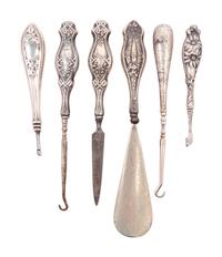 A Group of Sixteen American and Mexican Silver Table Articles