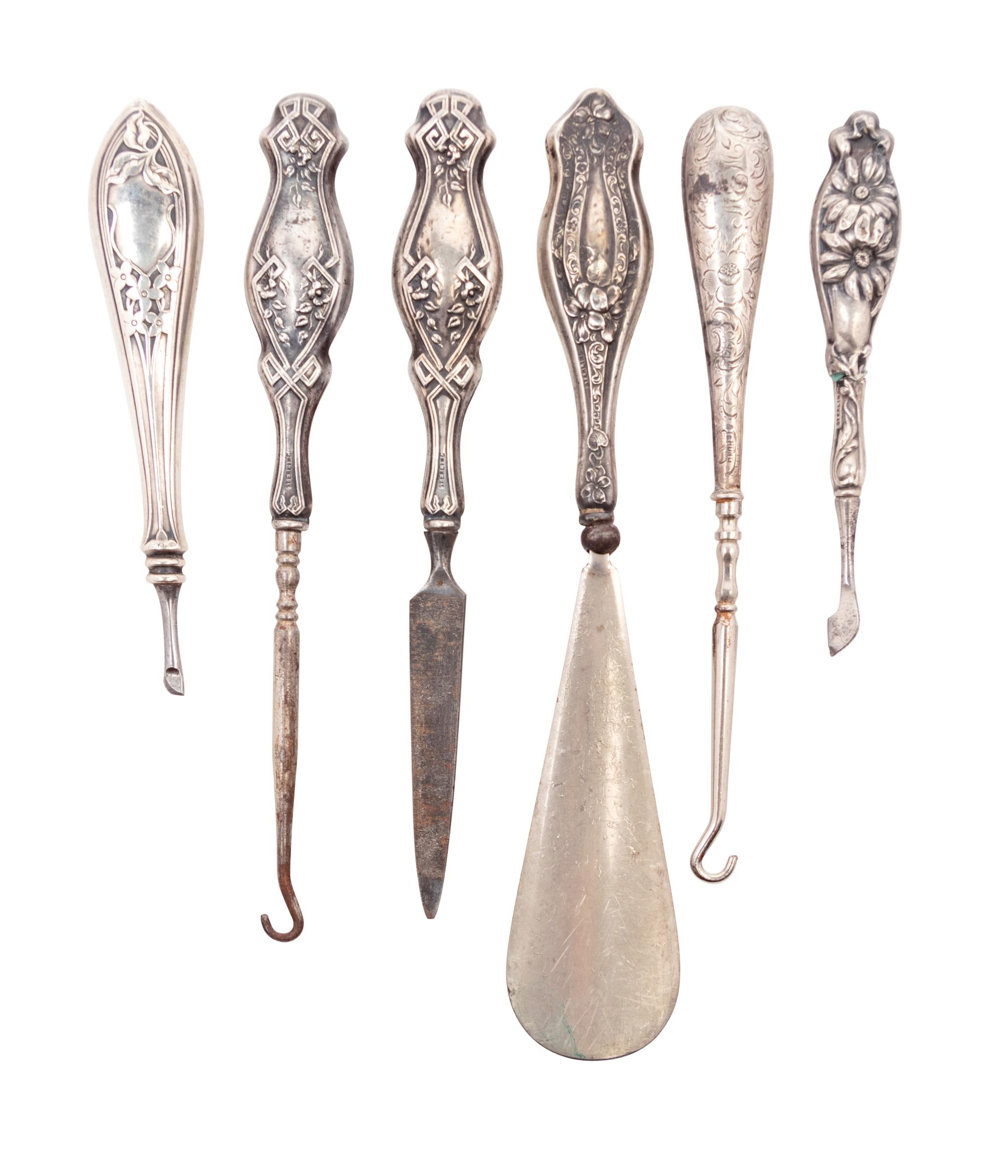 A Group of Sixteen American and Mexican Silver Table Articles