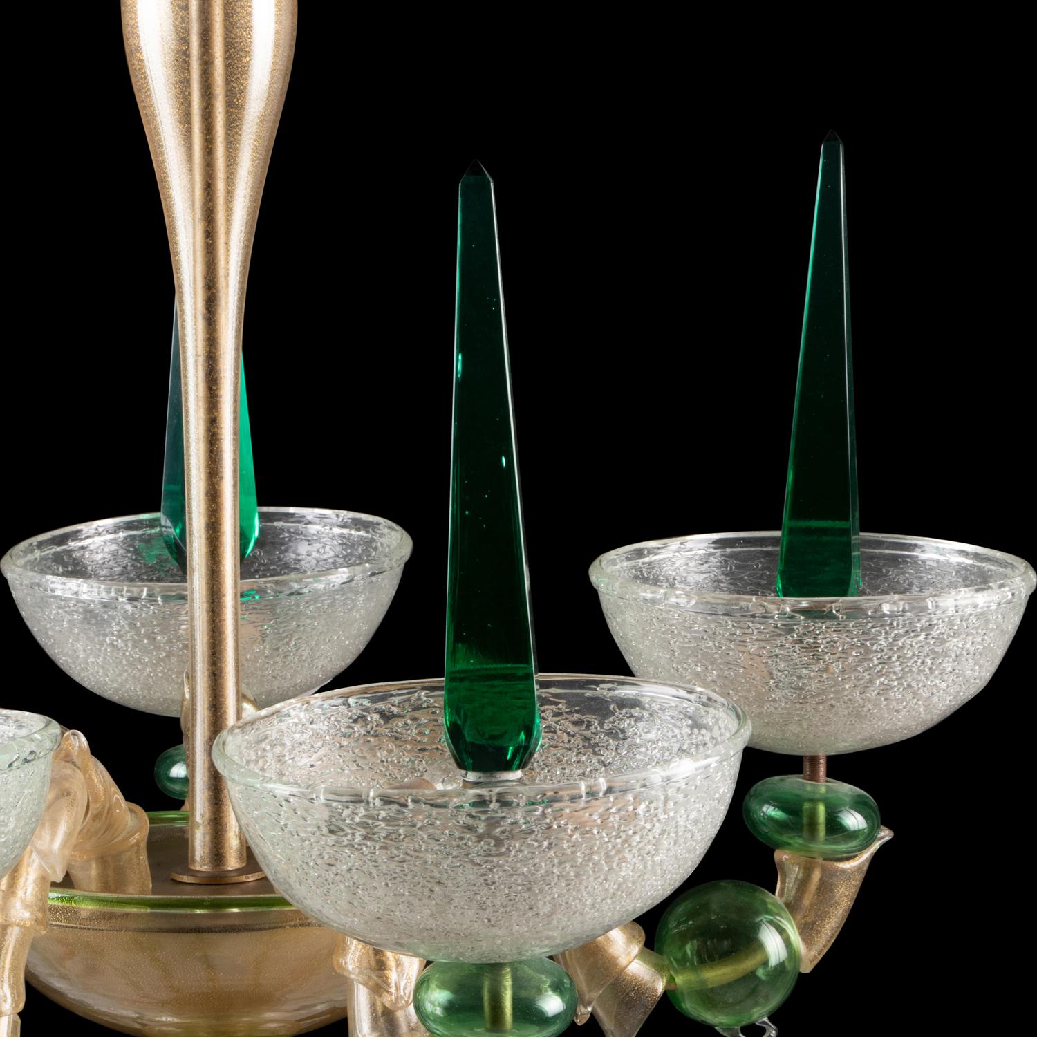 A Murano Glass Fifteen-Light Chandelier Designed by André Arbus (French, 1903-1969) for Veronese