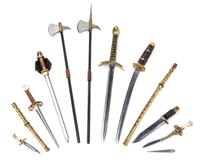 A Collection of Arms Length of halberd 5 1/2 inches.