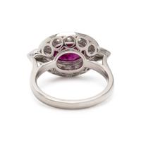 BURMESE RUBY AND DIAMOND RING