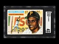 A 1956 Topps Roberto Clemente Gray Back Baseball Card No. 33 (SGC 4 VG/EX)