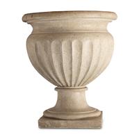 A Pair of Granite Garden Urns