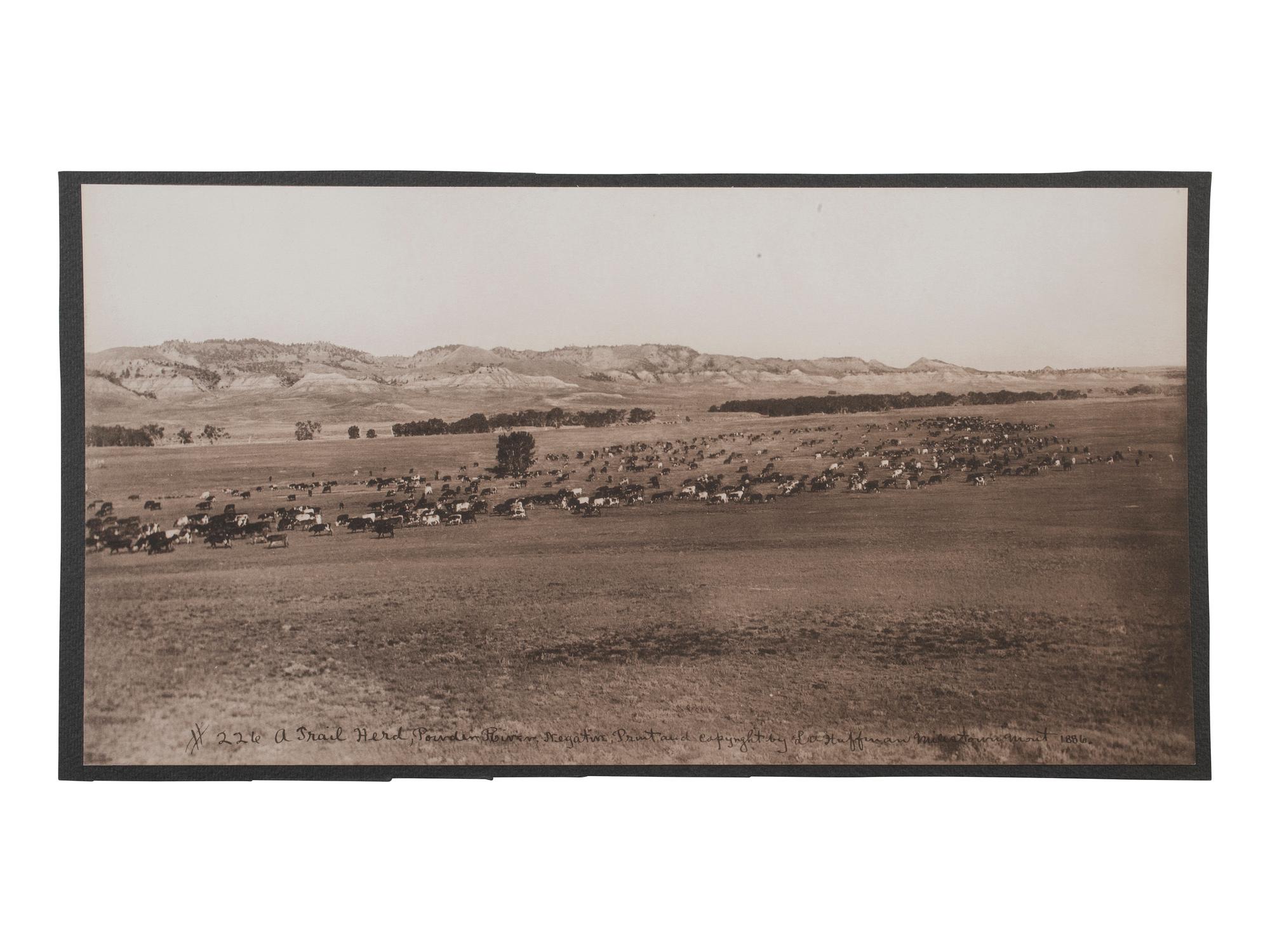 [WESTERN AMERICANA]. HUFFMAN, L.A., photog. 4 panoramic collotypes with western subject matter.