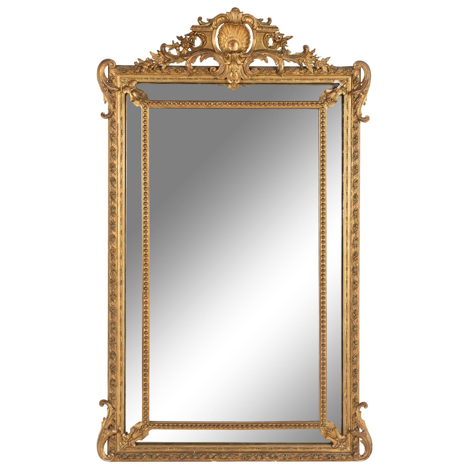 A Napoleon III Giltwood Mirror