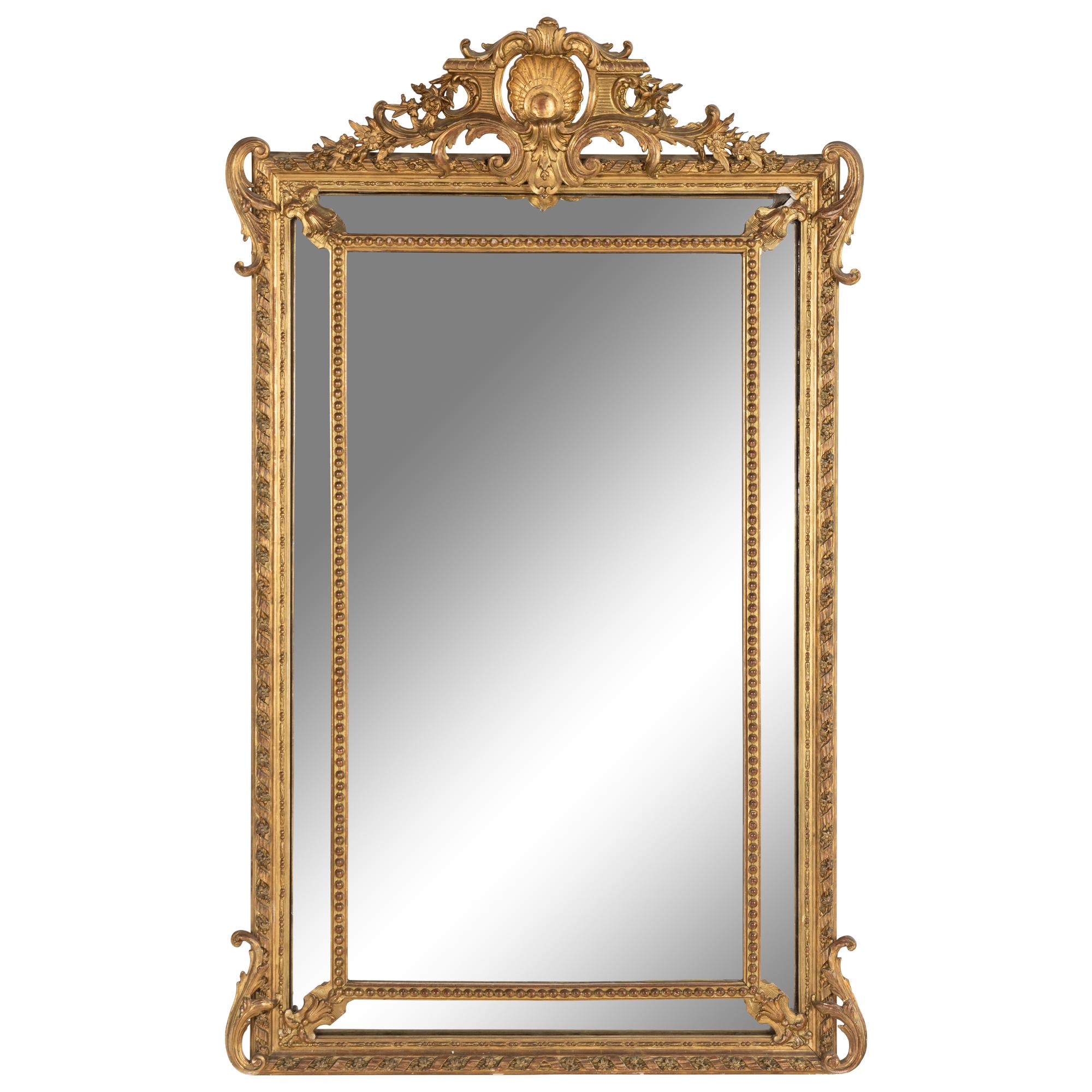 A Napoleon III Giltwood Mirror