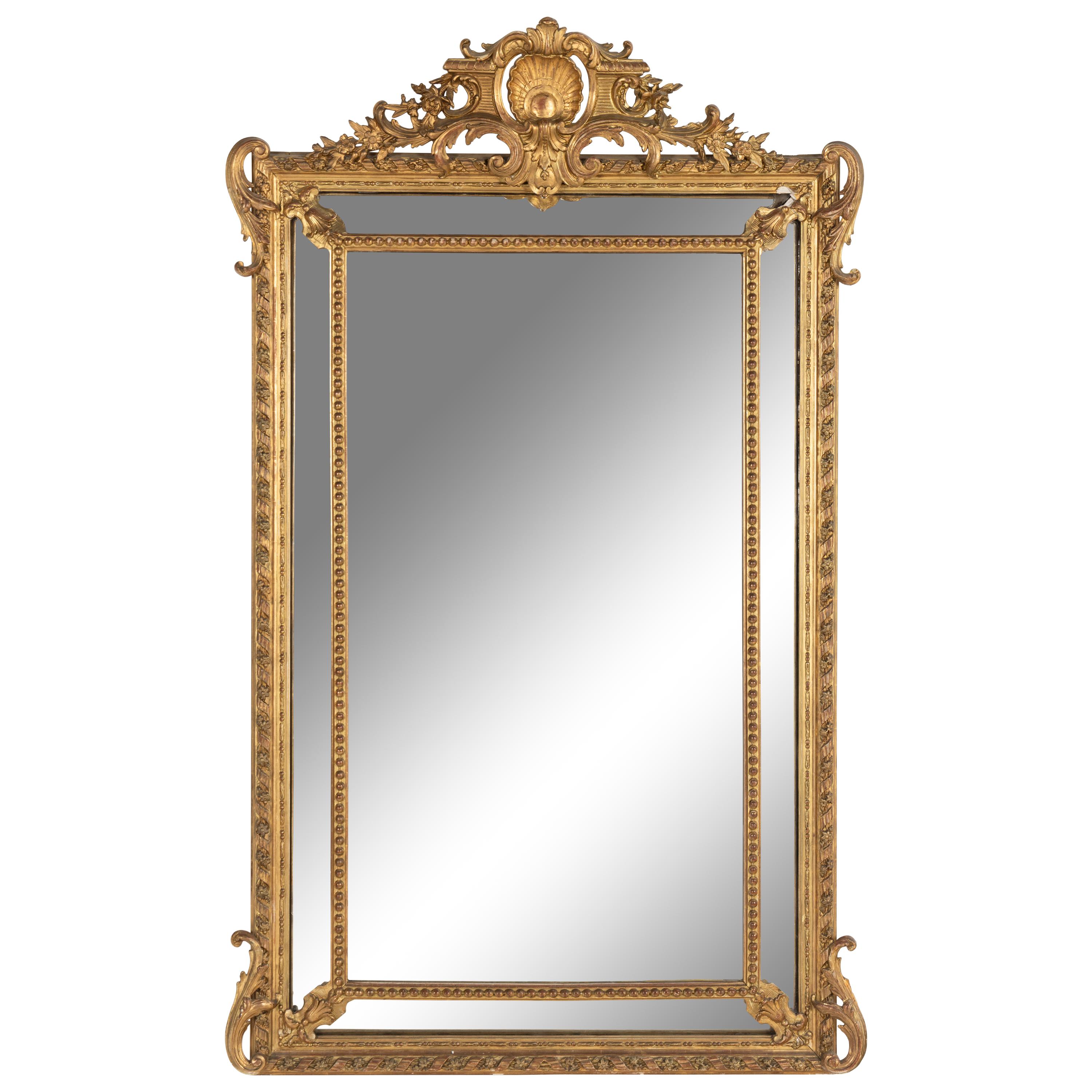 A Napoleon III Giltwood Mirror