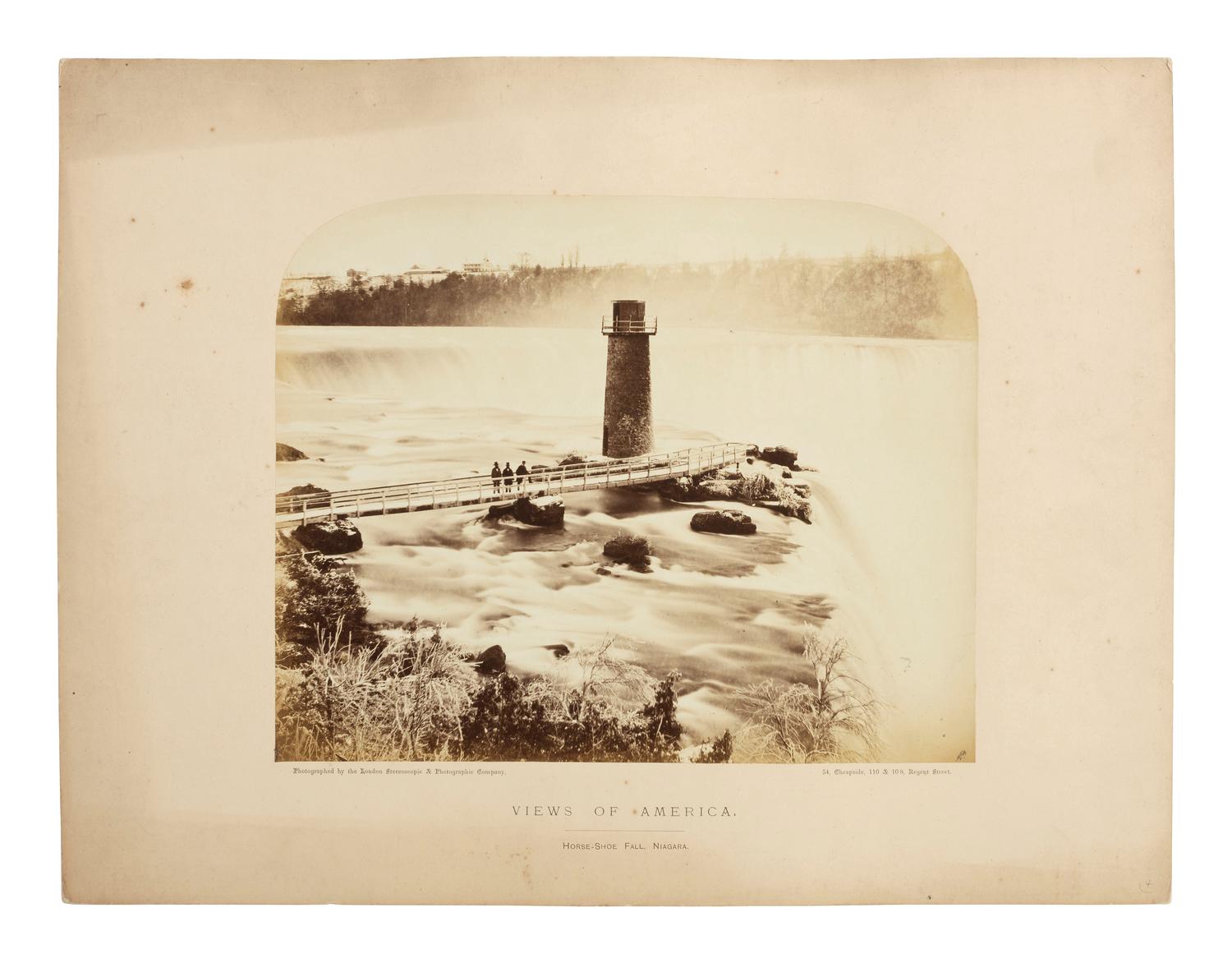 Niagara Falls ENGLAND, William (d. 1896), photographer. Horse-Shoe Fall, Niagara. London, England: London Stereoscopic & Photographic Company, ca 1859.