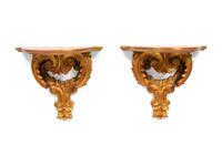 A Pair of Giltwood Wall Brackets