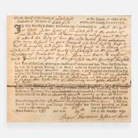[Declaration of Independence] [Connecticut] Sherman, Roger Partially-Printed Autograph Document, signed