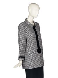 Pierre Cardin Haute Couture Gingham Coat with Vinyl Details