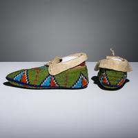 Sioux Fully Beaded Hide Moccasins