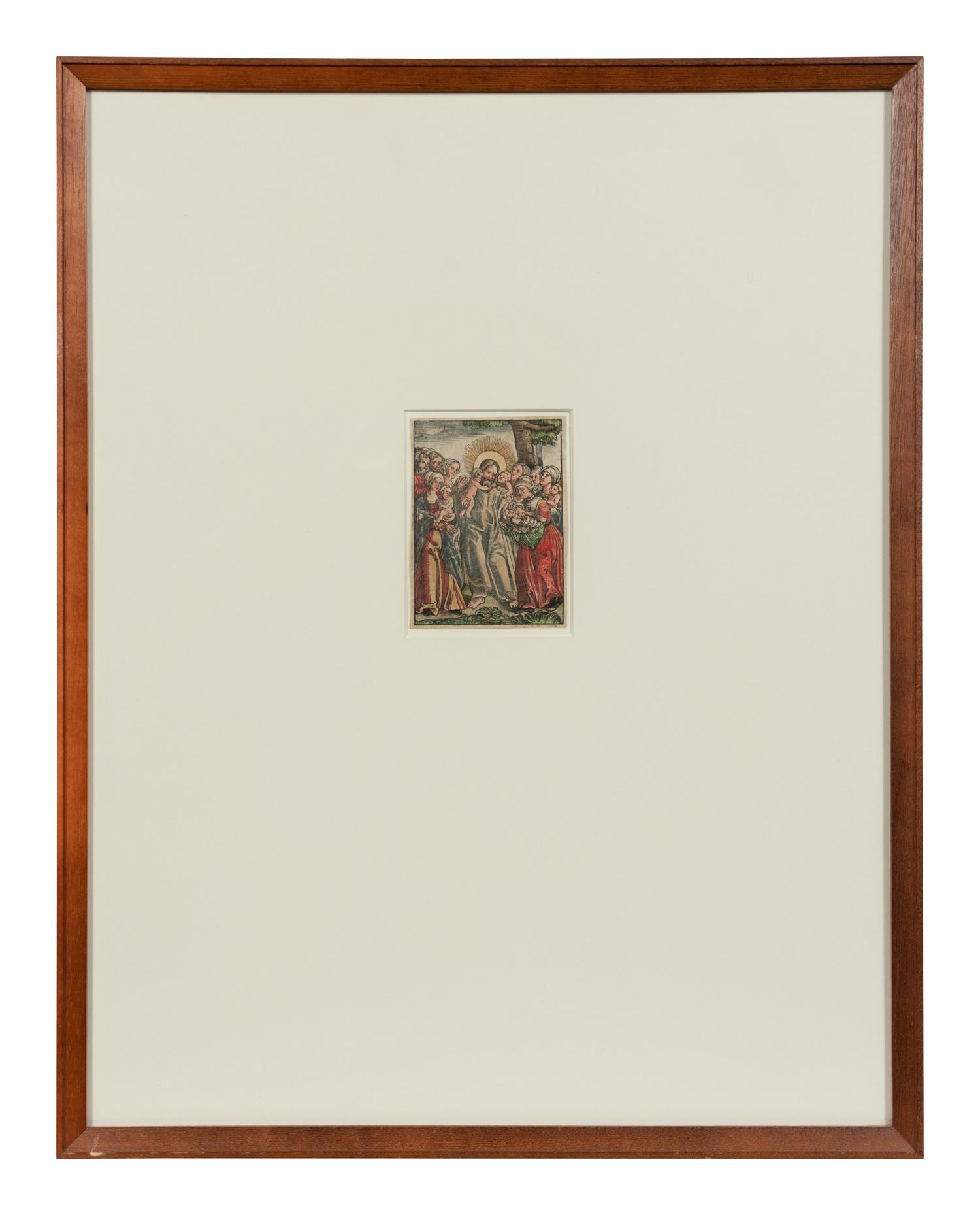 A group of four prints depicting religious imagery