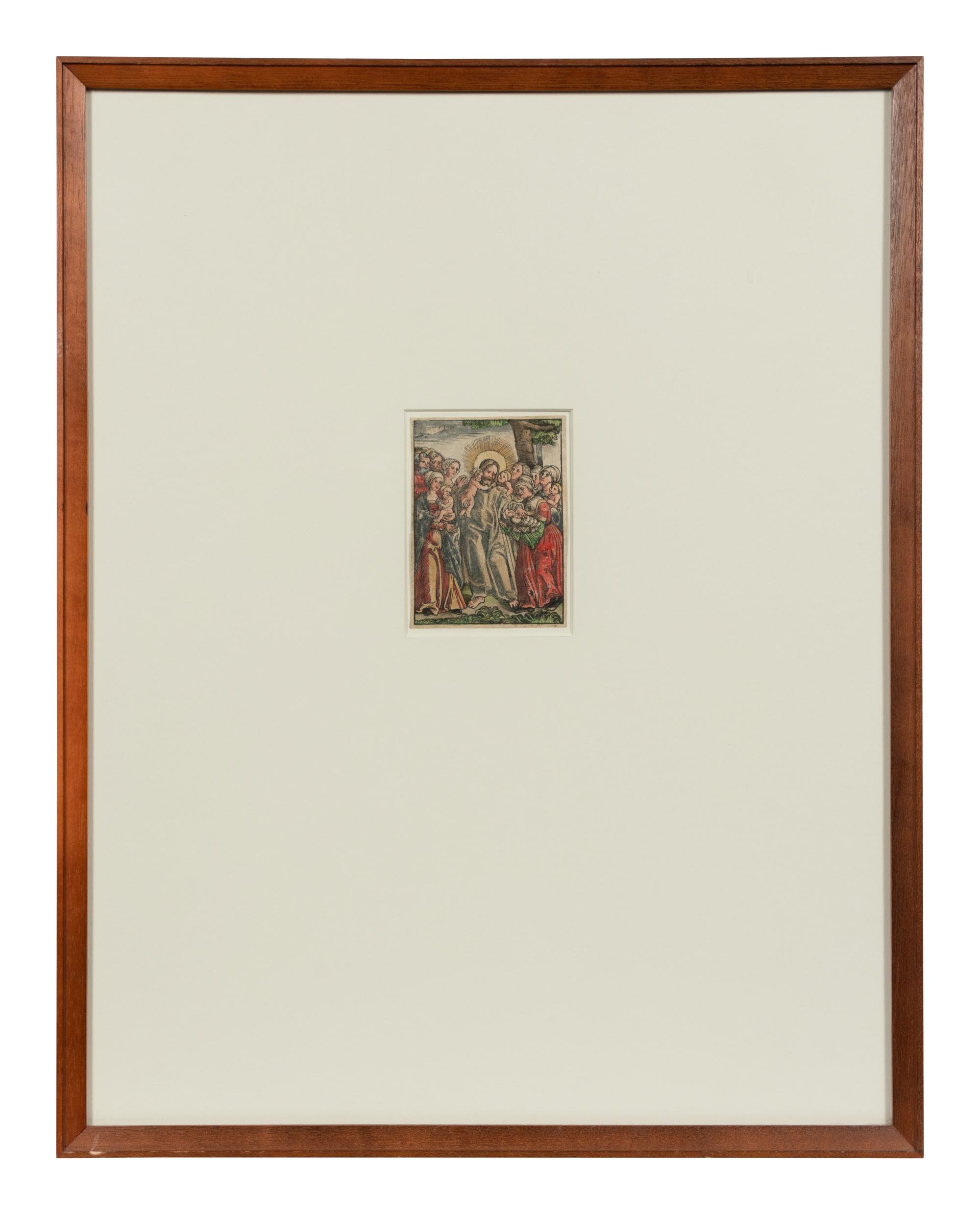 A group of four prints depicting religious imagery