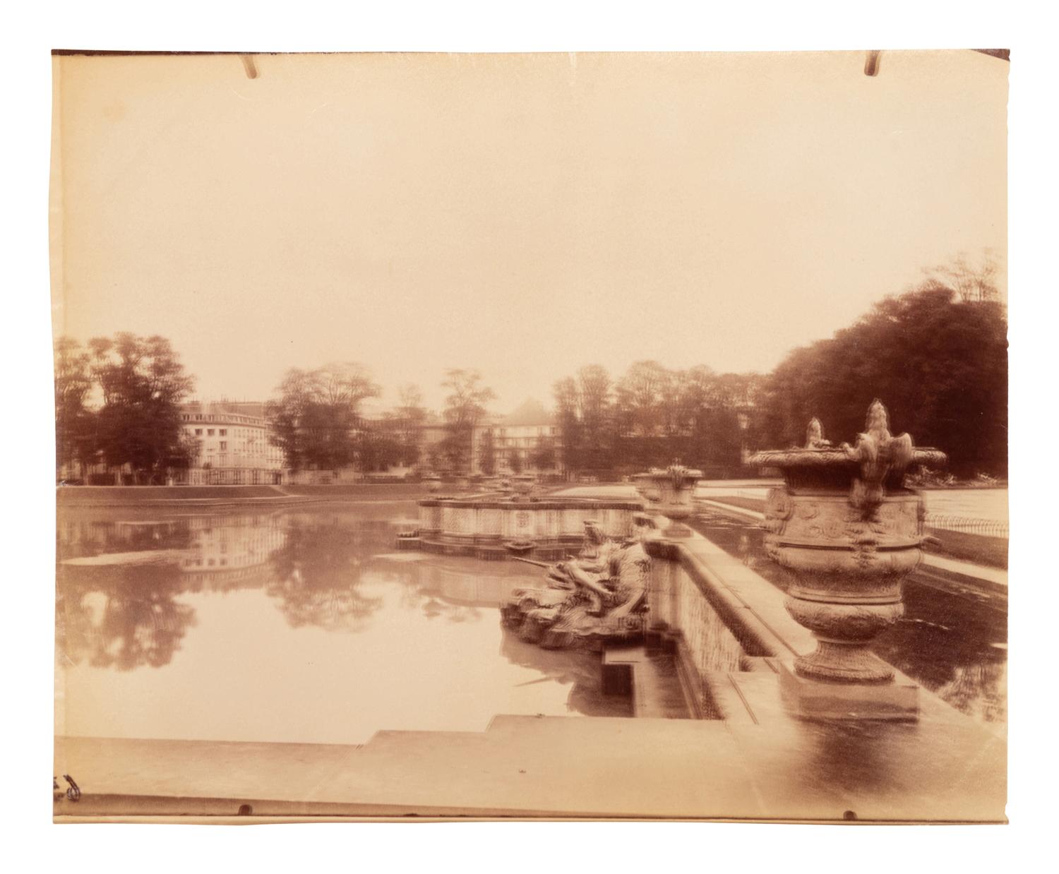 A group of five photographs depicting the grounds of Versailles ( Cours d'Honneur, Versailles , 1901; La Vénus accroupie, par Coysevox (Versailles) , 1902; Versailles - Bassin de Neptune, 1902; Versailles - l'Orangerie, 1903; Grand Trianon - le Buffet , 1906)