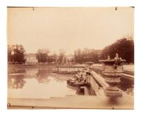 A group of five photographs depicting the grounds of Versailles ( Cours d'Honneur, Versailles , 1901; La Vénus accroupie, par Coysevox (Versailles) , 1902; Versailles - Bassin de Neptune, 1902; Versailles - l'Orangerie, 1903; Grand Trianon - le Buffet , 1906)