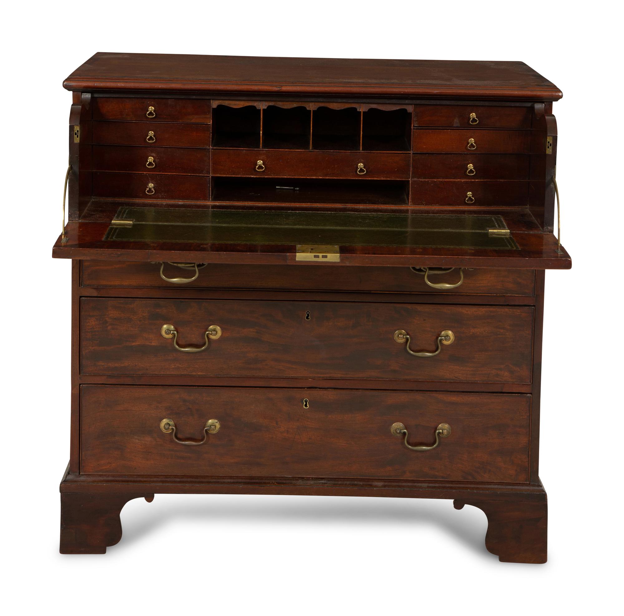 A George III Mahogany Bureau Chest