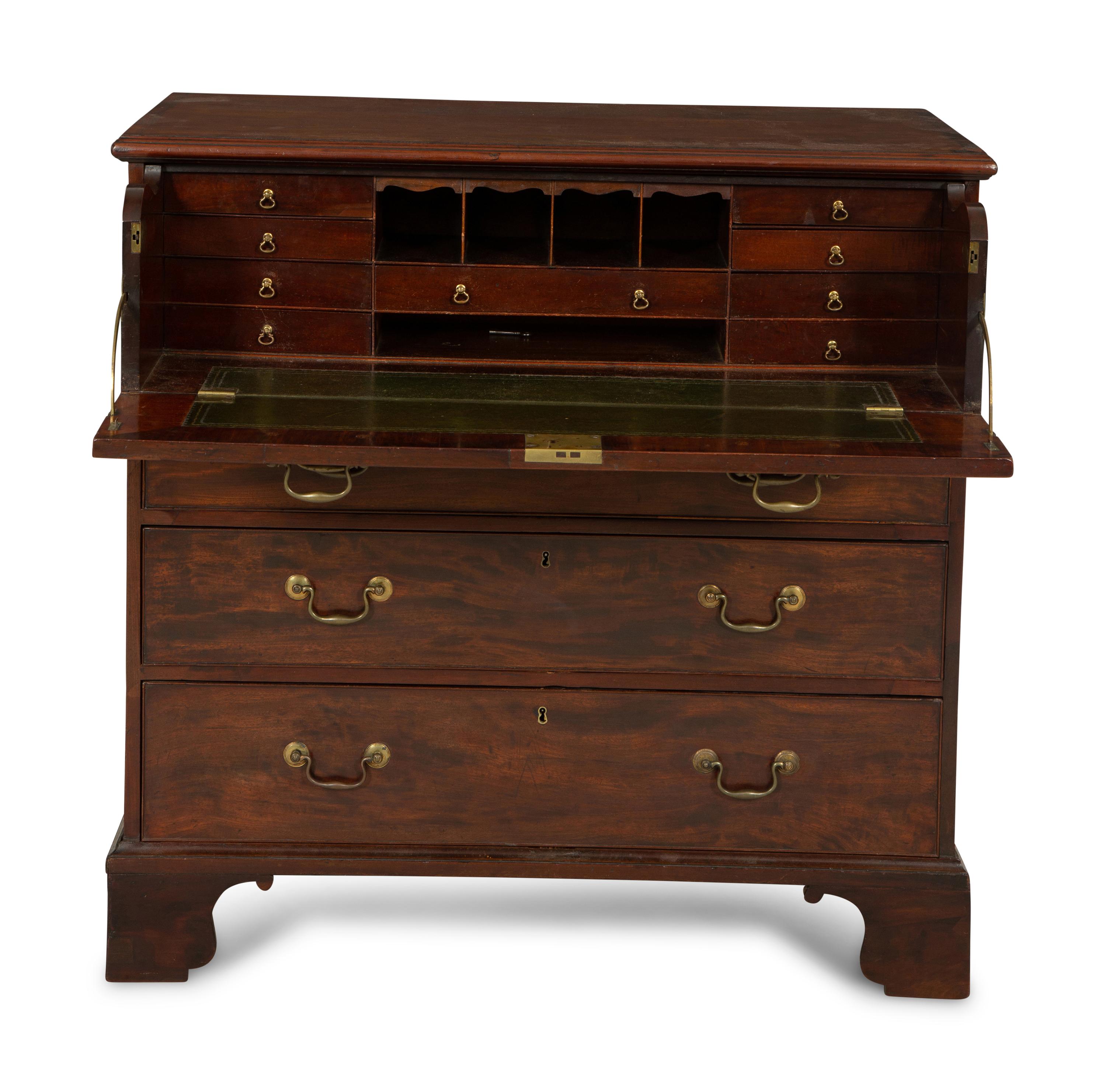 A George III Mahogany Bureau Chest