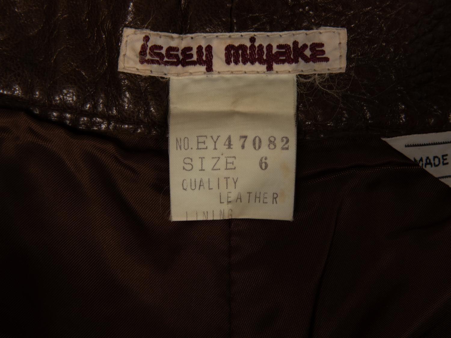 Issey Miyake, Convertible Leather Pants/Shorts, 1980's