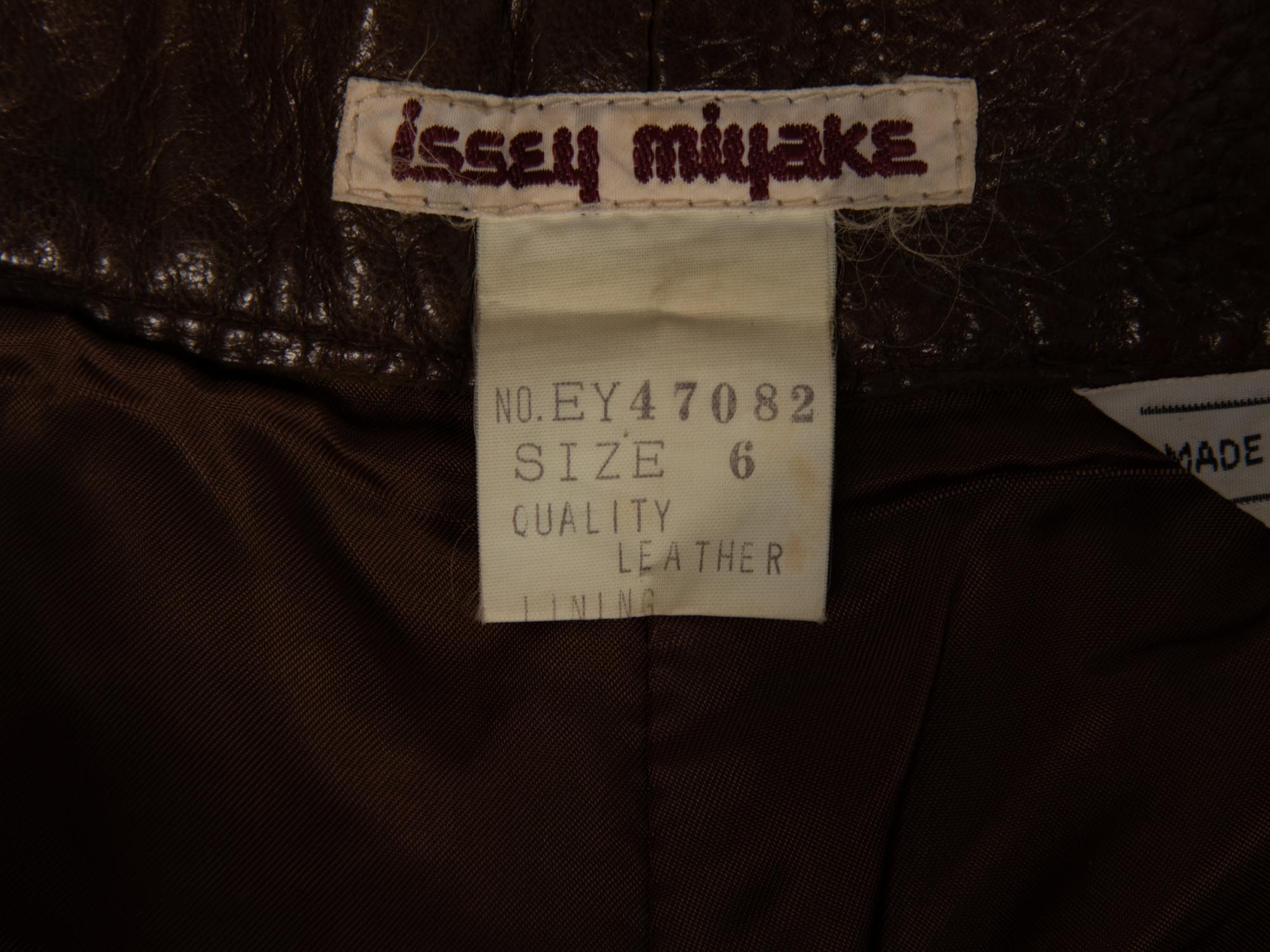Issey Miyake, Convertible Leather Pants/Shorts, 1980's